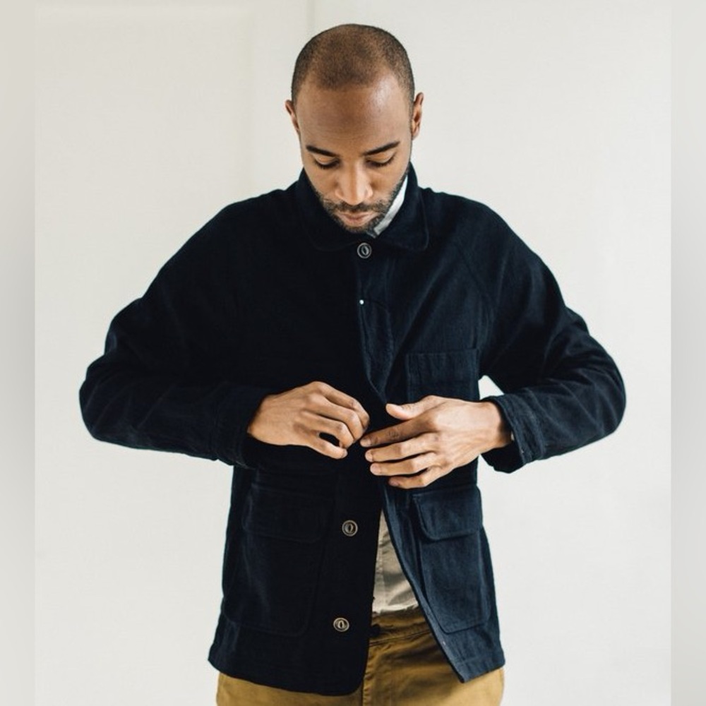 Apolis Indigo Denim Chore Jacket in S